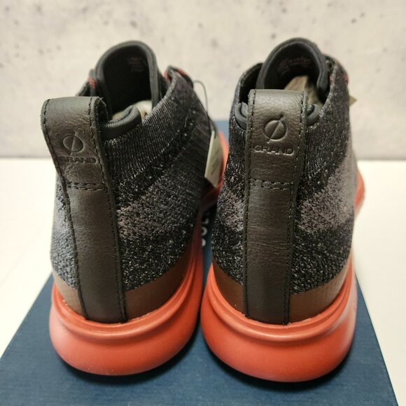 NWB Cole Haan Zerogrand Stitchlite Knit Chukkas Mens 8.5M Black/Gray Red Sole - Picture 12 of 16